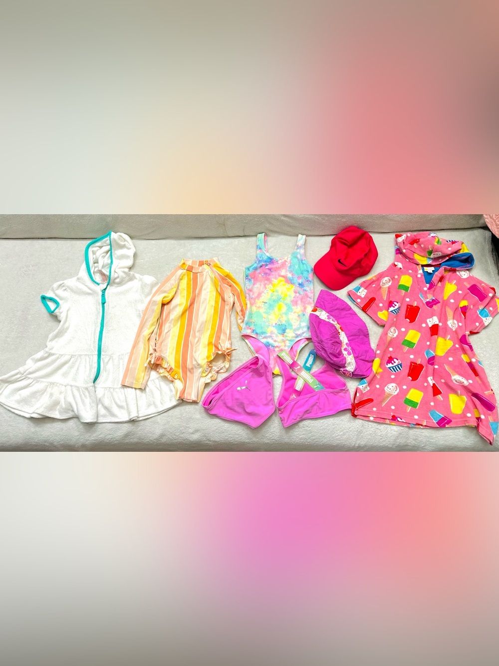 Lot Girls Cute Swimming Suits, Tunics Size 4T/5T Mini Boden Excellent Condition